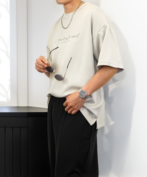 L'atelier(ラトリエ)の「肌触り ストレッチ Tシャツ半袖 ストリート 接触冷感 ロゴ T(Tシャツ/カットソー・メンズ・ホワイト系2/グレー系1/グレー系2/グレー系3/グレー系4/ホワイト系4/ホワイト系1/ブラック系4/ブラック系3/ブラック系2/ブラック系1/ホワイト系3/ダルブルー系1・LL/L/M)」の18枚目の写真