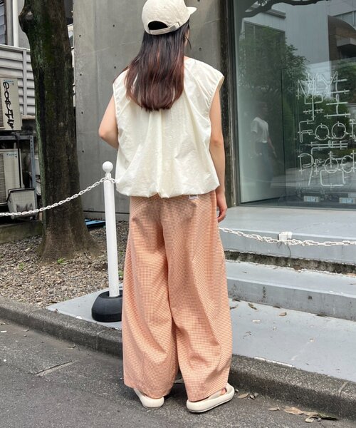HELLO.SANFRANCISCO(ハローサンフランシスコ)の「【HELLO.SANFRANCISCO】ギンガムチェックランタンパンツ(その他パンツ・レディース・オレンジ/パープル・SMALL/MEDIUM)」の8枚目の写真