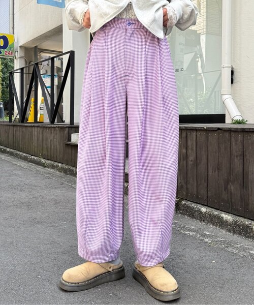 HELLO.SANFRANCISCO(ハローサンフランシスコ)の「【HELLO.SANFRANCISCO】ギンガムチェックランタンパンツ(その他パンツ・レディース・オレンジ/パープル・SMALL/MEDIUM)」の16枚目の写真