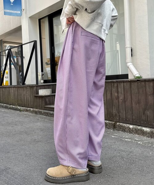 HELLO.SANFRANCISCO(ハローサンフランシスコ)の「【HELLO.SANFRANCISCO】ギンガムチェックランタンパンツ(その他パンツ・レディース・オレンジ/パープル・SMALL/MEDIUM)」の21枚目の写真