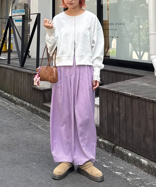 HELLO.SANFRANCISCO(ハローサンフランシスコ)の「【HELLO.SANFRANCISCO】ギンガムチェックランタンパンツ(その他パンツ・レディース・オレンジ/パープル・SMALL/MEDIUM)」の22枚目の写真