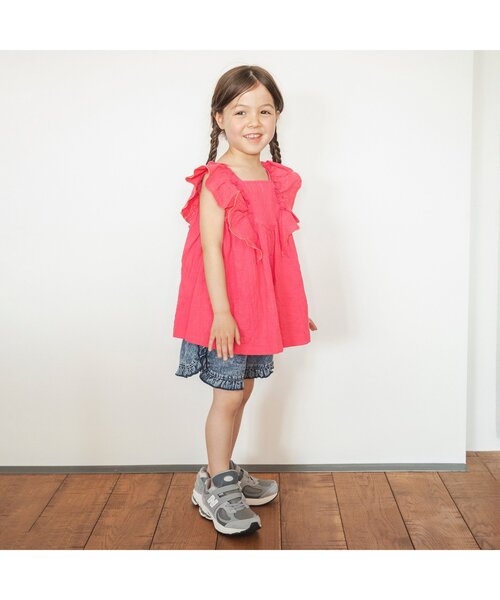 BREEZE（ブリーズ）の「【ジュニア対応】フリルショートパンツ（その他パンツ・キッズ・ブルー/ブラック/アイボリー/グリーン/インディゴブルー/キナリ・80/90/100/110/120/130/140）」の15枚目の写真