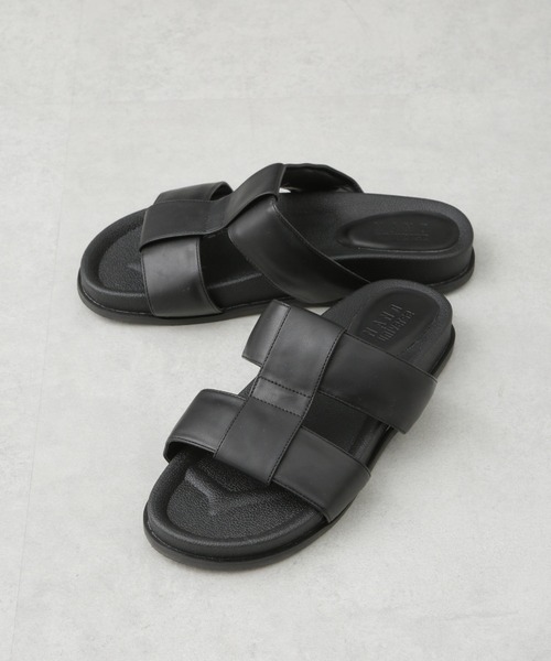 NANO universe（ナノユニバース）の「パディングフラットサンダル（サンダル・レディース・ブラック/ホワイト・36/37/38）」の5枚目の写真