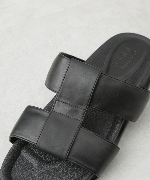 NANO universe（ナノユニバース）の「パディングフラットサンダル（サンダル・レディース・ブラック/ホワイト・36/37/38）」の11枚目の写真