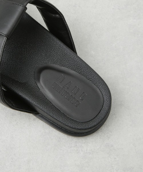 NANO universe（ナノユニバース）の「パディングフラットサンダル（サンダル・レディース・ブラック/ホワイト・36/37/38）」の12枚目の写真