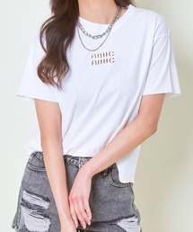 GORGE | 《ちびロゴ×くりぬき》レディース 半袖Tシャツ カジュアル ベーシック 春夏秋(Tシャツ/カットソー)
