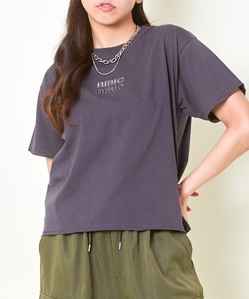 GORGE(ゴージ)の「《ちびロゴ×くりぬき》レディース 半袖Tシャツ カジュアル ベーシック 春夏秋(Tシャツ/カットソー・レディース・オフホワイト/グリーン/チャコール・F)」の6枚目の写真