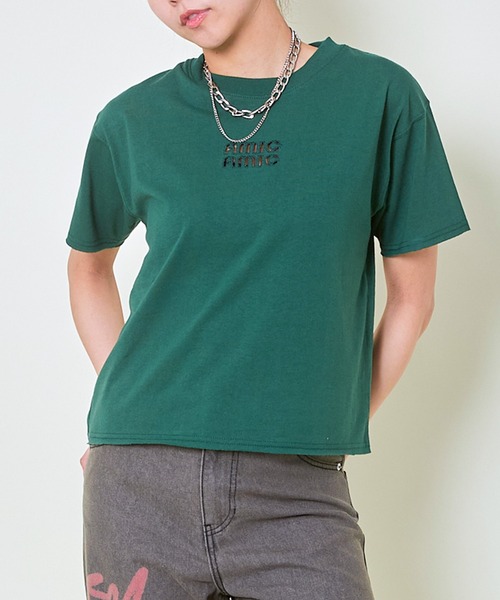 GORGE(ゴージ)の「《ちびロゴ×くりぬき》レディース 半袖Tシャツ カジュアル ベーシック 春夏秋(Tシャツ/カットソー・レディース・オフホワイト/グリーン/チャコール・F)」の15枚目の写真
