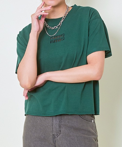 GORGE(ゴージ)の「《ちびロゴ×くりぬき》レディース 半袖Tシャツ カジュアル ベーシック 春夏秋(Tシャツ/カットソー・レディース・オフホワイト/グリーン/チャコール・F)」の16枚目の写真