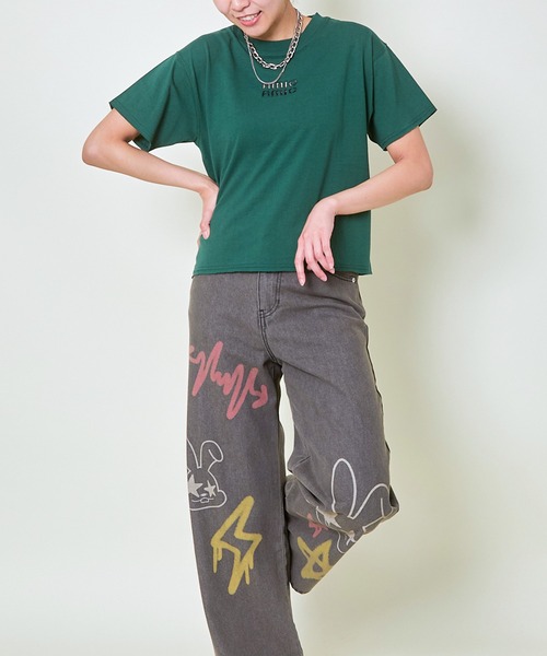 GORGE(ゴージ)の「《ちびロゴ×くりぬき》レディース 半袖Tシャツ カジュアル ベーシック 春夏秋(Tシャツ/カットソー・レディース・オフホワイト/グリーン/チャコール・F)」の17枚目の写真
