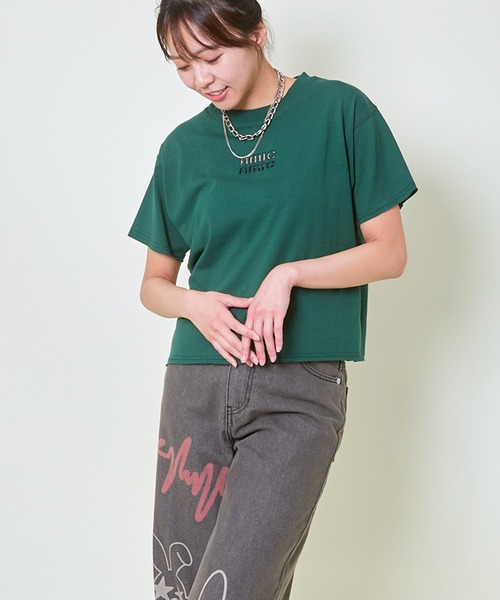 GORGE(ゴージ)の「《ちびロゴ×くりぬき》レディース 半袖Tシャツ カジュアル ベーシック 春夏秋(Tシャツ/カットソー・レディース・オフホワイト/グリーン/チャコール・F)」の18枚目の写真