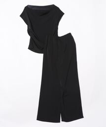 one shoulder tops pants set up
