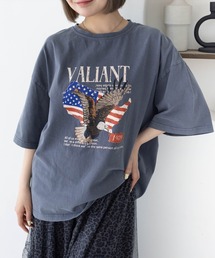 clear | オーバーサイズケミカル加工グラフィックTシャツ [着回し力抜群 大人 カジュアル]≪2025SS新作≫(Tシャツ/カットソー)