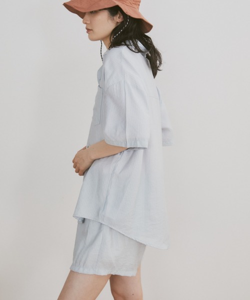 MERLOT（メルロー）の「ストライプシャツセットアップ（シャツ/ブラウス・レディース・ブルー・FREE）」の6枚目の写真