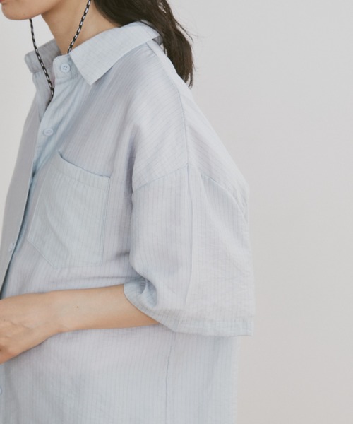 MERLOT（メルロー）の「ストライプシャツセットアップ（シャツ/ブラウス・レディース・ブルー・FREE）」の16枚目の写真
