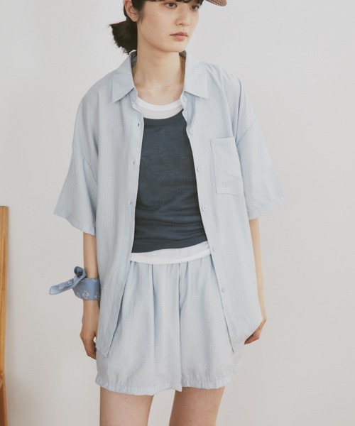 MERLOT（メルロー）の「ストライプシャツセットアップ（シャツ/ブラウス・レディース・ブルー・FREE）」の19枚目の写真