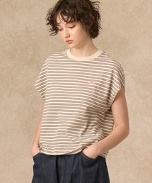 DANTON（ダントン）の「WOMEN'S COTTON JERSEY DOLMAN SHORT T-SHIRT STRIPE（Tシャツ/カットソー）」