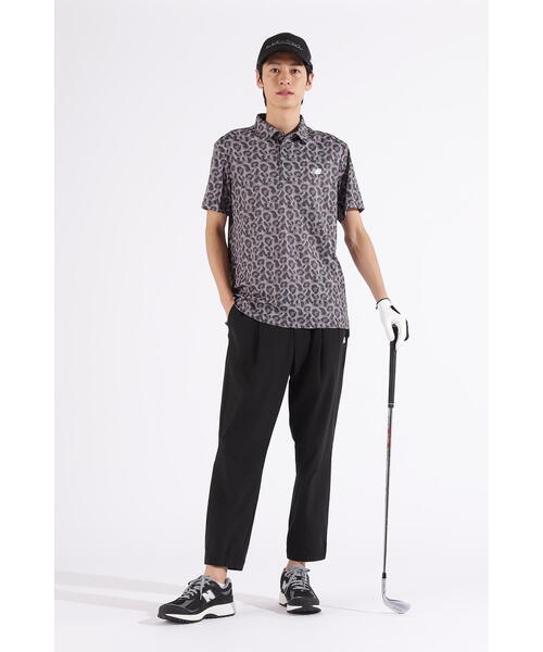 セール】【new balance golf】ピクセルレオパード柄 半袖 カラー