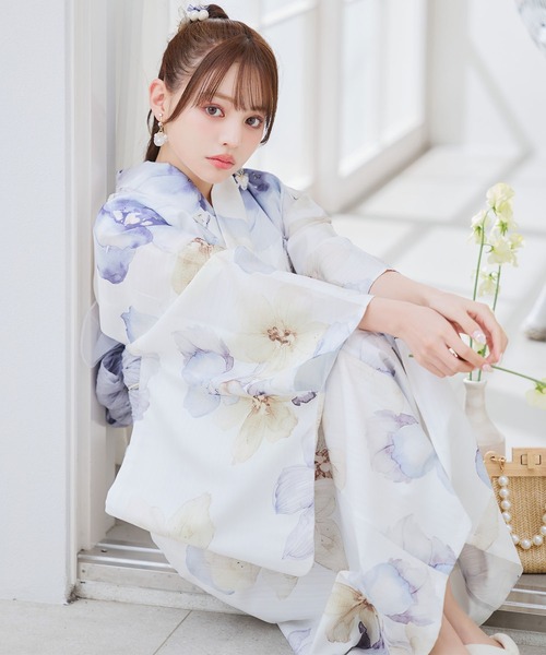 一人で簡単に着付けができる セパレート浴衣4点セット（トップス