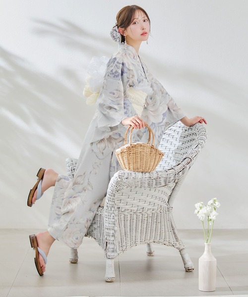 一人で簡単に着付けができる セパレート浴衣4点セット（トップス