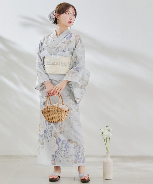 一人で簡単に着付けができる セパレート浴衣4点セット（トップス