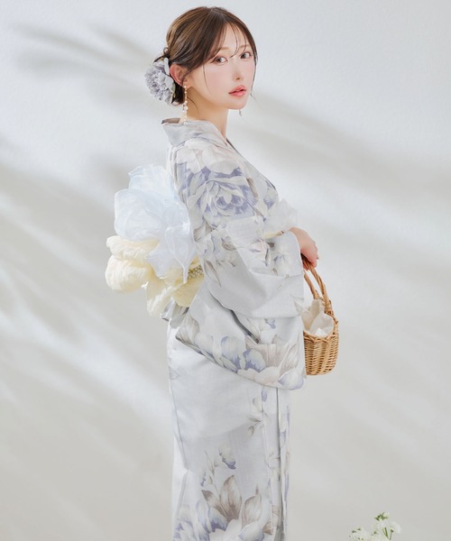 一人で簡単に着付けができる セパレート浴衣4点セット（トップス