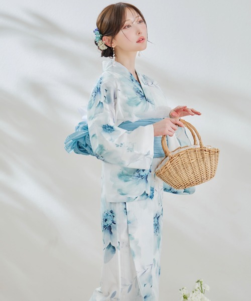 一人で簡単に着付けができる セパレート浴衣4点セット（トップス