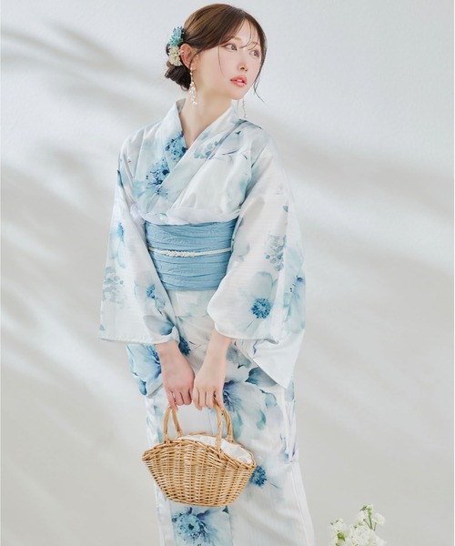 一人で簡単に着付けができる セパレート浴衣4点セット（トップス