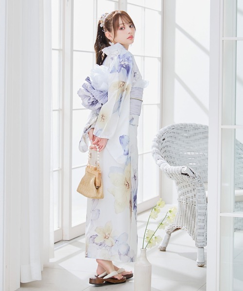 一人で簡単に着付けができる セパレート浴衣4点セット（トップス