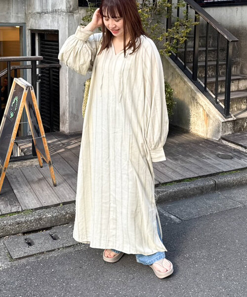 セール】【きくちゃん企画】リネンレーヨンボリュームスリーブ