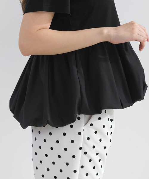 【SALE】PICCIN PERLA ピッチンぺルラ 即日発送  裾バルーンカットソー 906480 半袖 Tシャツ レディース  バルーン セール】裾バルーンカットソー（Tシャツ/カットソー）｜PICCIN