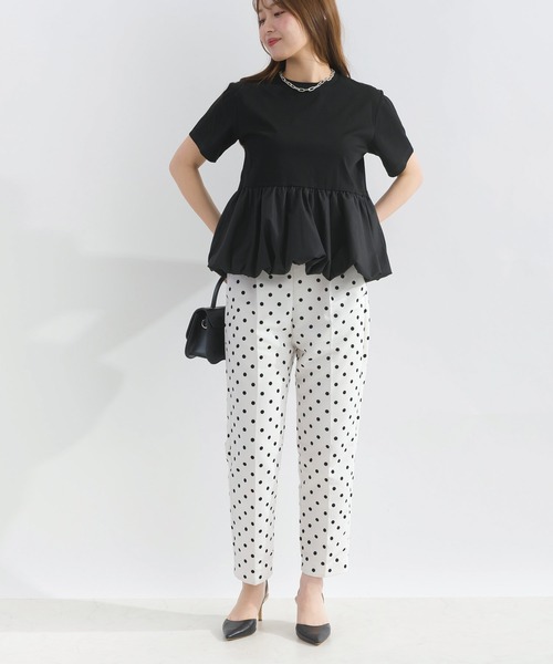 【SALE】PICCIN PERLA ピッチンぺルラ 即日発送  裾バルーンカットソー 906480 半袖 Tシャツ レディース  バルーン セール】裾バルーンカットソー（Tシャツ/カットソー）｜PICCIN