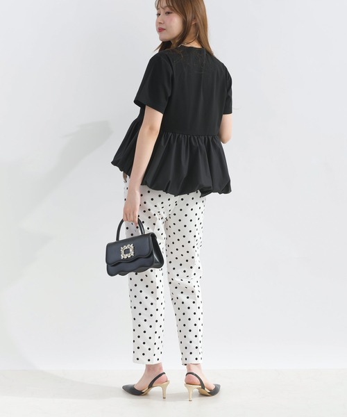 【SALE】PICCIN PERLA ピッチンぺルラ 即日発送  裾バルーンカットソー 906480 半袖 Tシャツ レディース  バルーン セール】裾バルーンカットソー（Tシャツ/カットソー）｜PICCIN