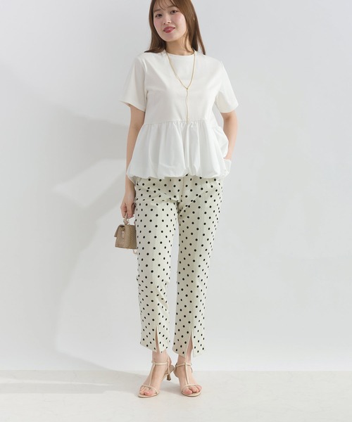 PICCIN PERLA(ピッチンペルラ)の「裾バルーンカットソー(Tシャツ/カットソー・レディース・ブラック/オフホワイト・M)」の12枚目の写真