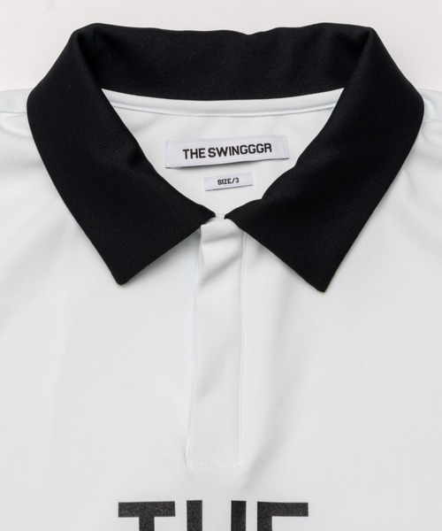 SWINGGGR(スウィンガー)の「SWINGGGR/スウィンガー/TWO TONE POLO-B(ポロシャツ・メンズ・ライトブルー/ブラック/ホワイト・2/3/4)」の7枚目の写真
