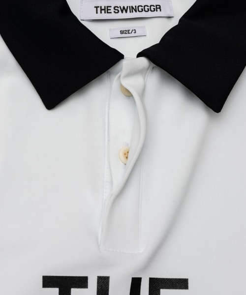 SWINGGGR(スウィンガー)の「SWINGGGR/スウィンガー/TWO TONE POLO-B(ポロシャツ・メンズ・ライトブルー/ブラック/ホワイト・2/3/4)」の8枚目の写真