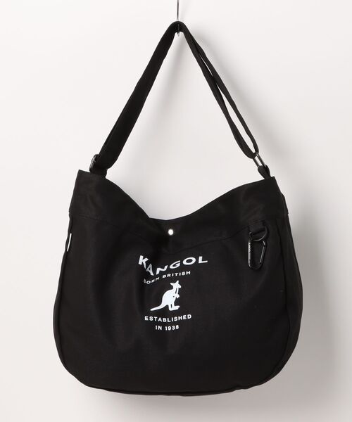 KANGOL（カンゴール）の「【KANGOL 】カラビナ付き キャンバス BIGショルダーバッグ（ショルダーバッグ・メンズ・オフホワイト/ブラック/ホワイト系その他・FREE）」の8枚目の写真