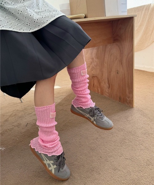 UP START（アップスタート）の「【LAMPOON】サマーニットレッグカバー（レッグウォーマー・レディース・ブルー/ホワイト/ピンク/ベージュ/アイボリー/ライトグレー・FREE）」の6枚目の写真