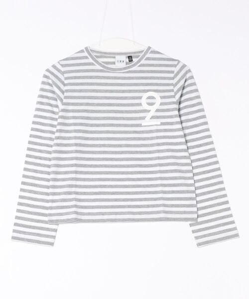 tシャツ 「HOLLYWOOD MADE」UNDER 9 BORDER ロンT レディース z】【HOLLYWOOD MADE】UNDER 9 BORDER ロンT（Tシャツ