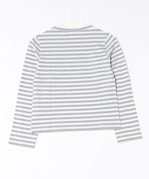 HOLLYWOOD MADE(ハリウッドメイド)の「【z】【HOLLYWOOD MADE】UNDER 9 BORDER ロンT(Tシャツ/カットソー・レディース・グレー・X-SMALL)」の2枚目の写真