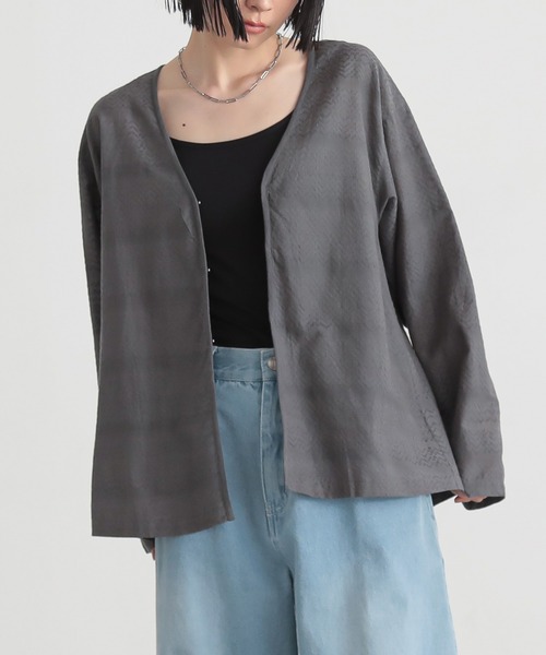 お値下げ中！！かぐれ 24AW コットンオーガンジーシャツカーディガン お値下げ中！！かぐれ 24AW コットンオーガンジーシャツカーディガン
