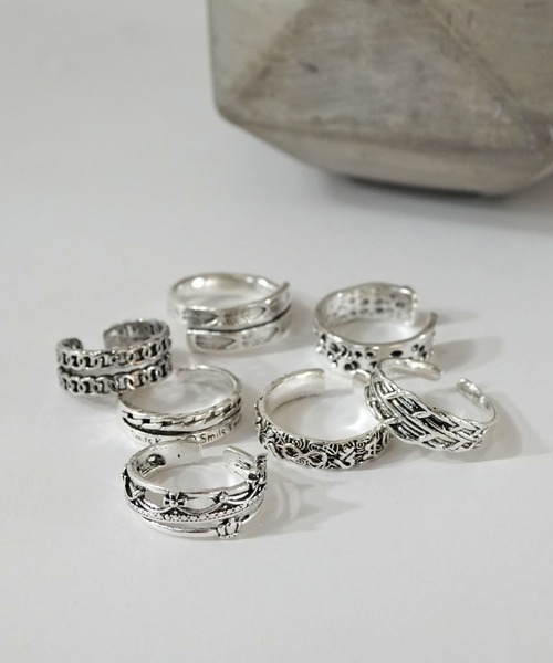 Port（ポート）の「【 Port / ポート 】 7点セット メンズ デザイン リング（リング・メンズ・シルバー/シルバー系その他・FREE）」の2枚目の写真