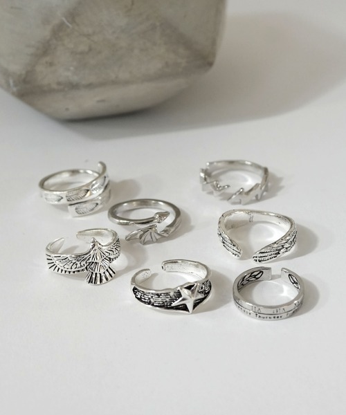 Port（ポート）の「【 Port / ポート 】 7点セット メンズ デザイン リング（リング・メンズ・シルバー/シルバー系その他・FREE）」の4枚目の写真