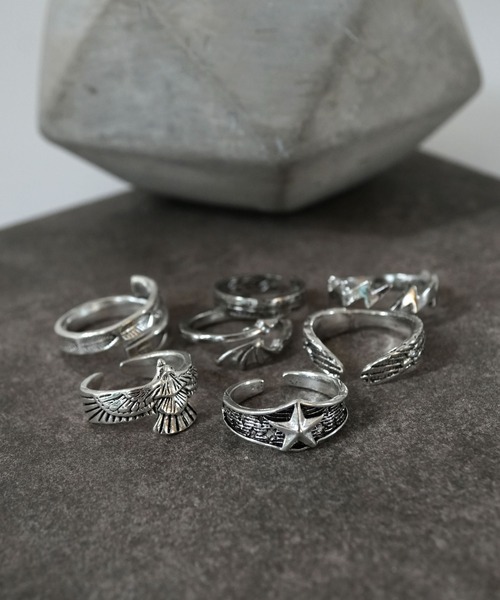 Port（ポート）の「【 Port / ポート 】 7点セット メンズ デザイン リング（リング・メンズ・シルバー/シルバー系その他・FREE）」の5枚目の写真
