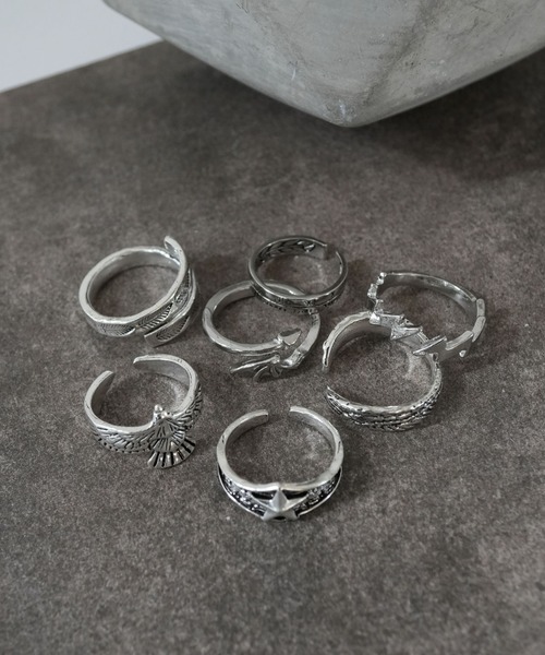 Port（ポート）の「【 Port / ポート 】 7点セット メンズ デザイン リング（リング・メンズ・シルバー/シルバー系その他・FREE）」の6枚目の写真