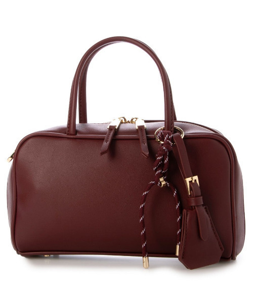 cache cache(カシュ カシュ)の「カシュカシュ cachecache / チャーム付横長ボストン(ボストンバッグ・レディース・キャメル/ベージュ系その他/ワインレッド/レオパード/シルバー/ブラック/イエロー/サックスブルー/アイボリー・FREE)」の8枚目の写真