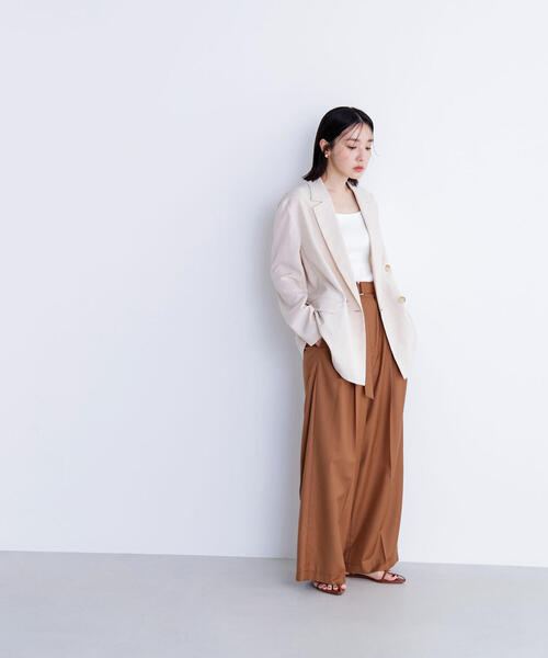 NATURAL BEAUTY BASIC(ナチュラルビューティーベーシック)の「◇デザインベルトワイドパンツ(その他パンツ・レディース・キャメル/チャコールグレー・SMALL/MEDIUM)」の22枚目の写真