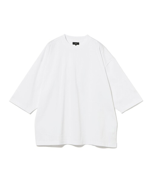 BEAMS（ビームス）の「シルケット 8分袖 クルーネック Tシャツ（Tシャツ/カットソー・メンズ・ブラック/ホワイト/ミント・S/M/L/XL）」の5枚目の写真