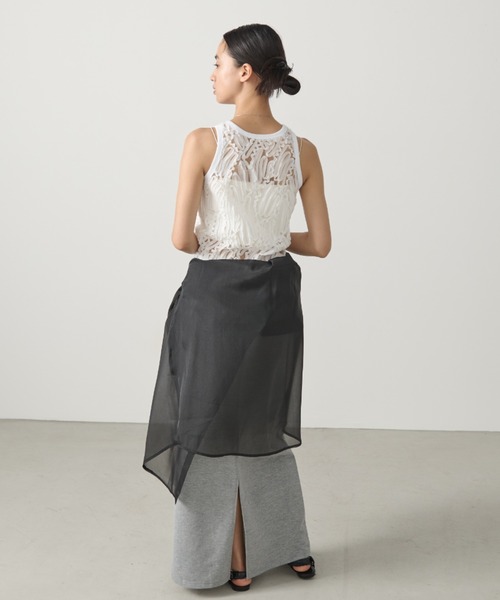 AIC.(エーアイシー)の「チュールレースタンクトップ/セットアップ可能(タンクトップ・レディース・オフホワイト/ブラック・FREE)」の22枚目の写真