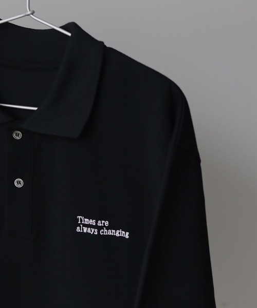 UNDERSTATEMENTs（アンダーステイトメント）の「【ユニセックス】MOSS STITCH DRAW CODE POLO SHIRT  ／ドローコード鹿の子ポロシャツ（ポロシャツ・メンズ・ブラック/ネイビー・MEDIUM/LARGE）」の22枚目の写真